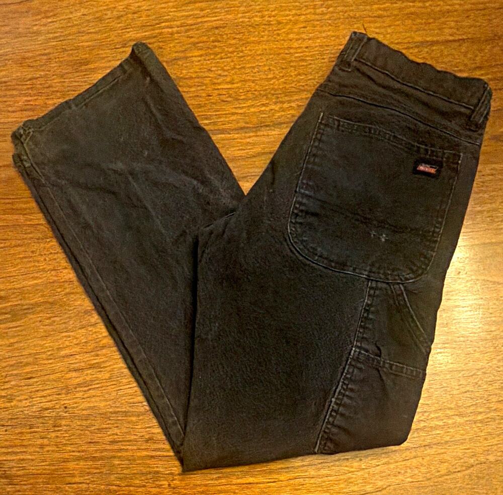 Dickies Men Black Carpenter Jeans 32x32 Baggy Skater Grunge Denim 90s Y2K VNTG